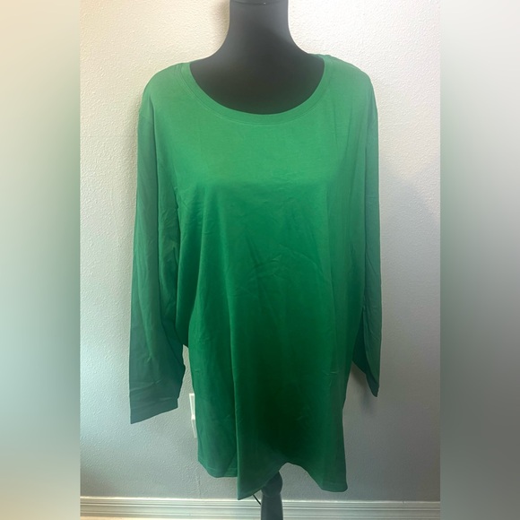 Woman Within Green Blouse NWOT - Picture 6 of 6